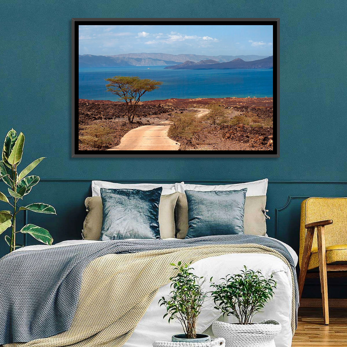 Road to Lake Turkana Wall Art in a room, landscape