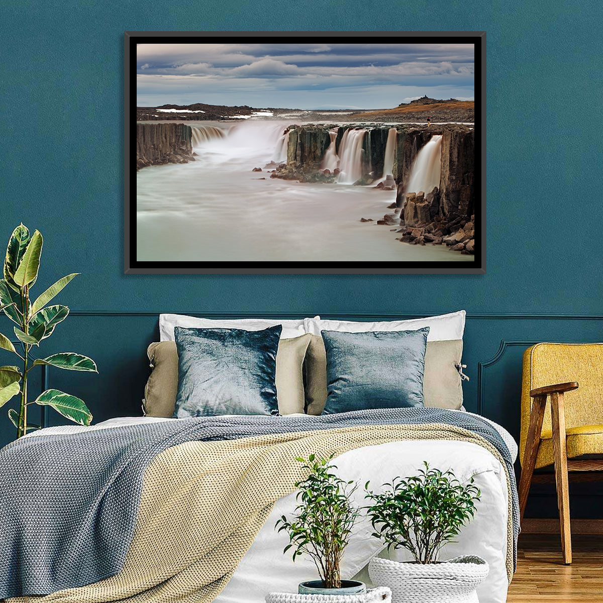Selfoss Waterfall, Iceland Wall Art in a room, landscape