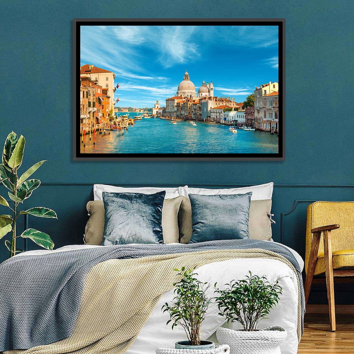 Venice Grand Canal and Santa Maria Della Salute Wall Art in a room, landscape