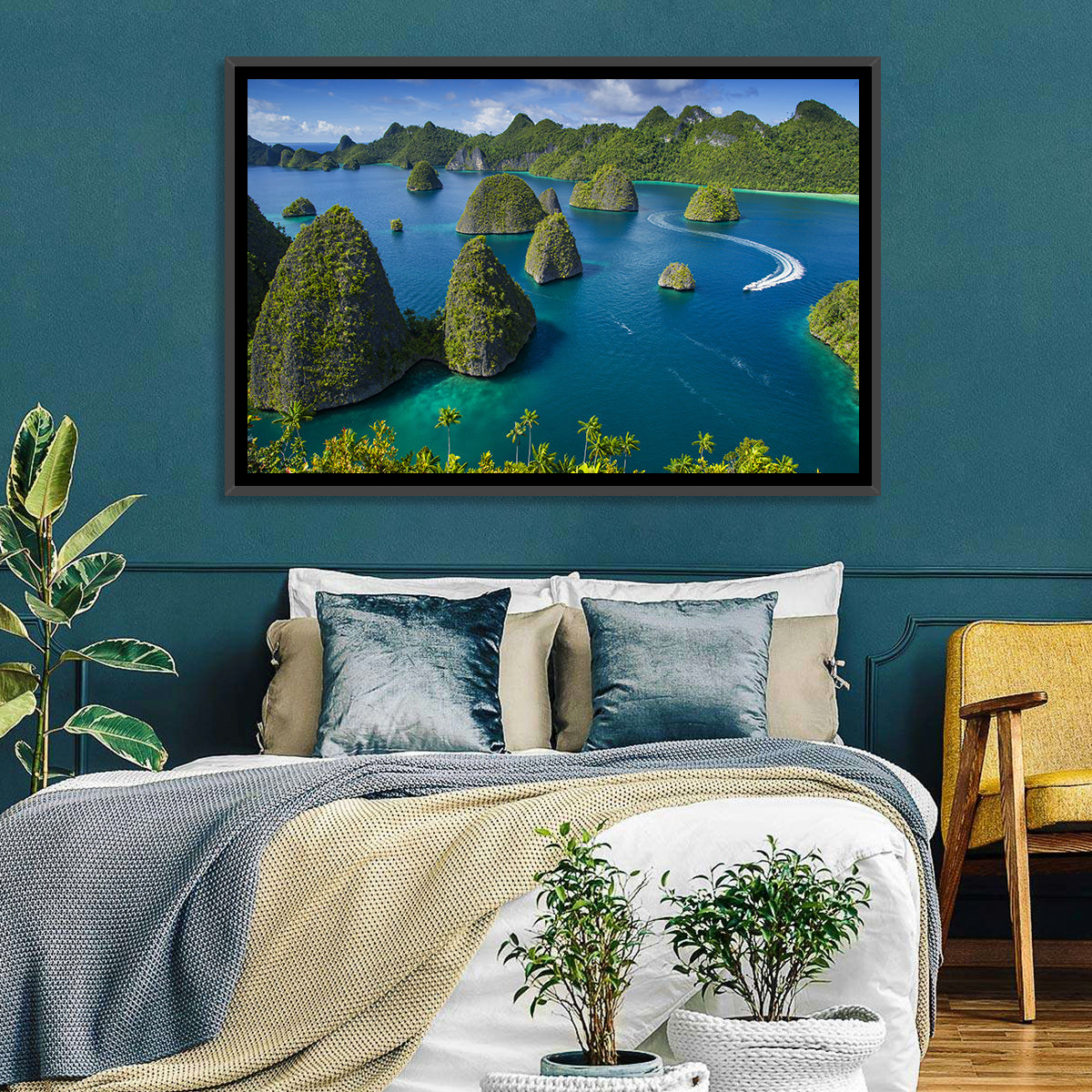 Wayag Islands, Raja Ampat Wall Art in a room, landscape