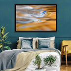 Golden Water Abstraction Wall Art