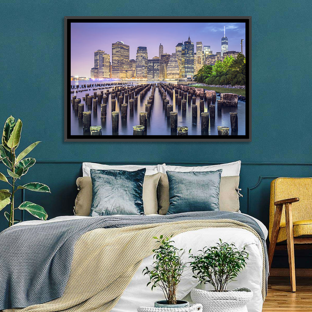 Manhattan Skyline at Twilight Wall Art