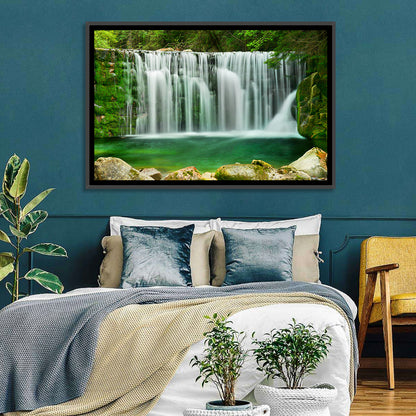 Lake Emerald Waterfall Wall Art