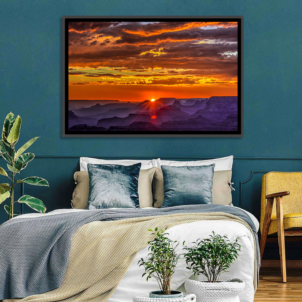 Lipan Point Sunset Sunburst Wall Art