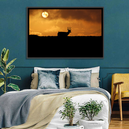 Deer at Sunset Wall Art