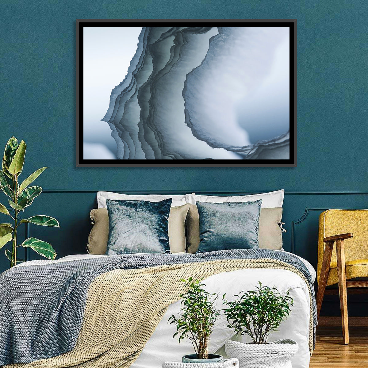 Translucent Cloud Layers Wall Art in a room, landscape