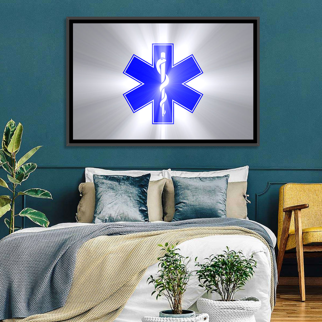 Star of Life with Rod of Asclepius Wall Art
