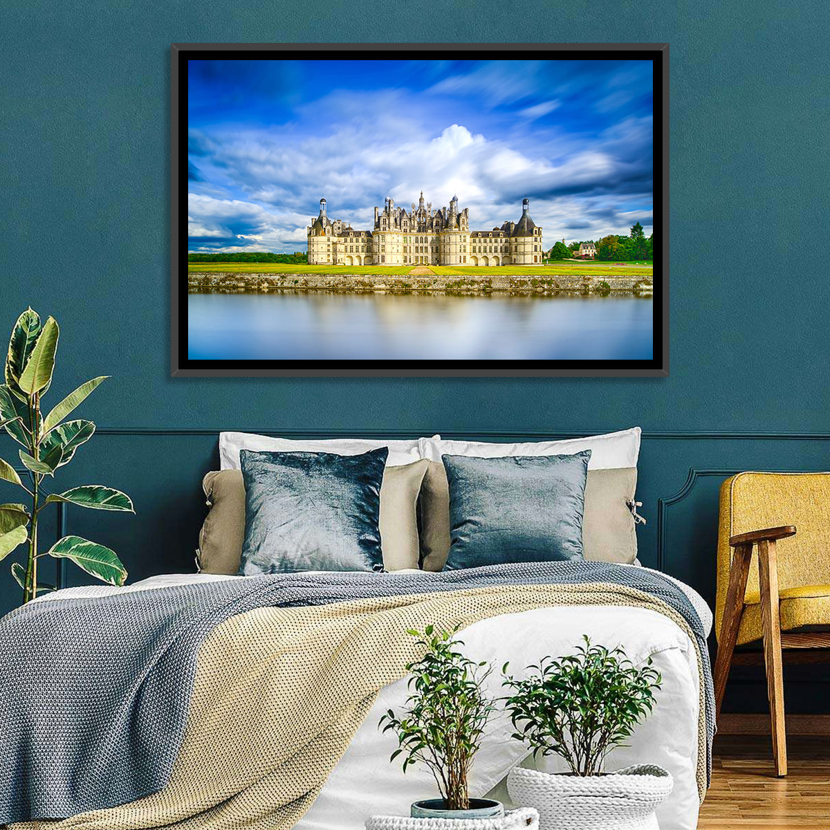 Château De Chambord Reflection Wall Art