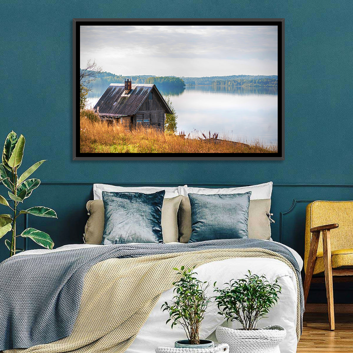 Salmon Lake & House Wall Art