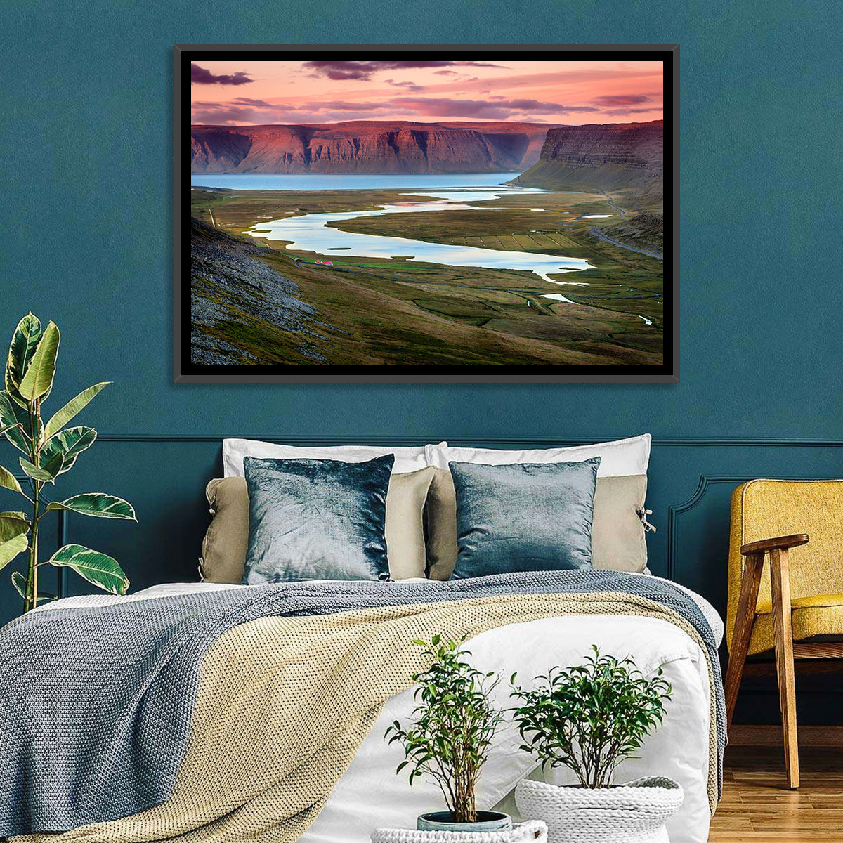 Westfjords Dusk, Iceland Wall Art in a room, landscape