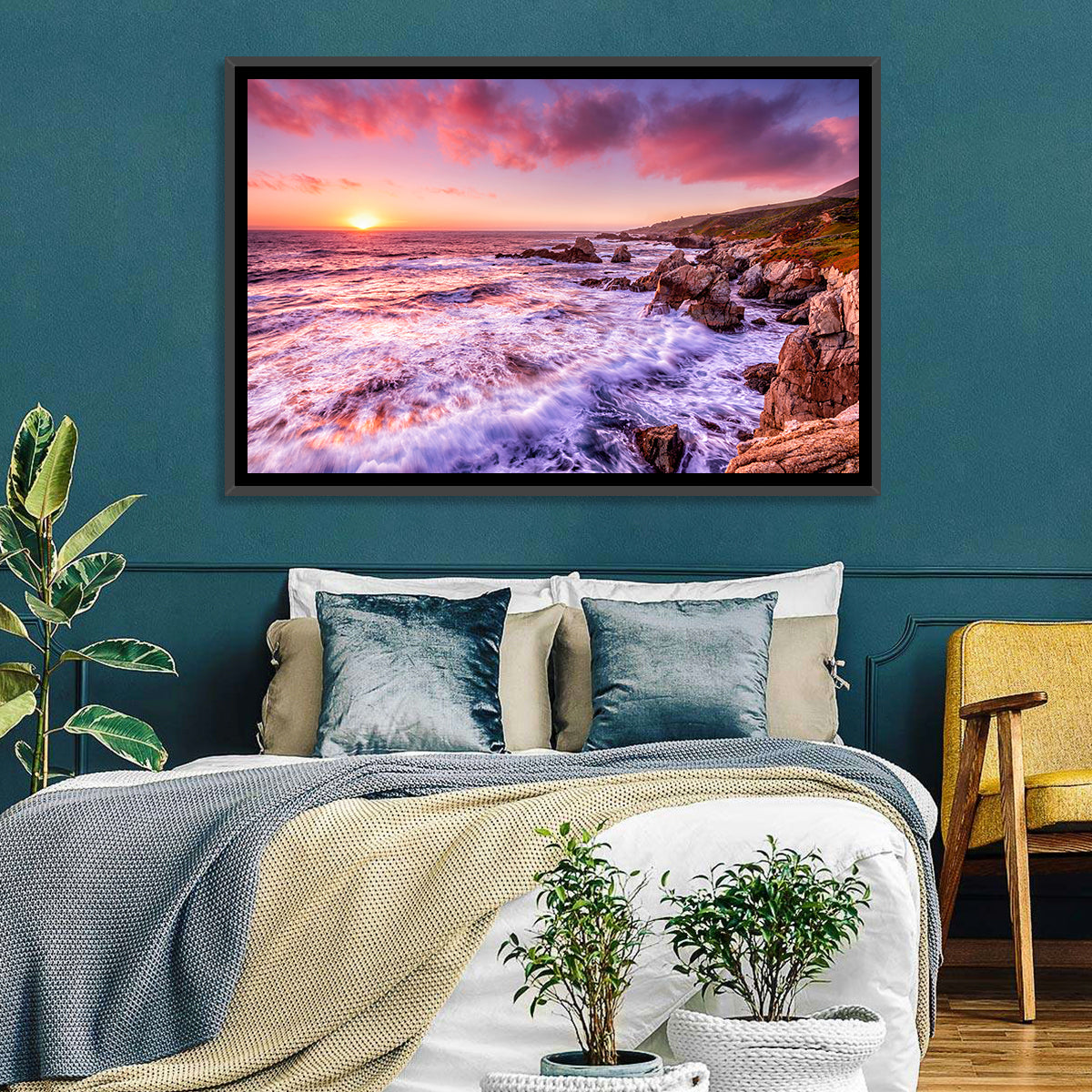 Dusk Over California Cliffs Wall Art