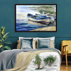 Watercolor Rowboats by the Shore Wall Art