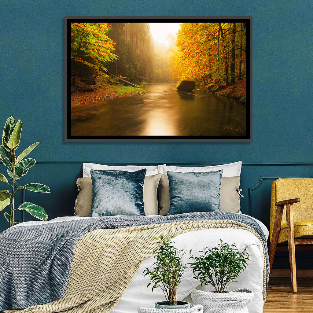 Misty Mountain River Wall Art
