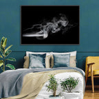 Swirling Smoke on Black Wall Art