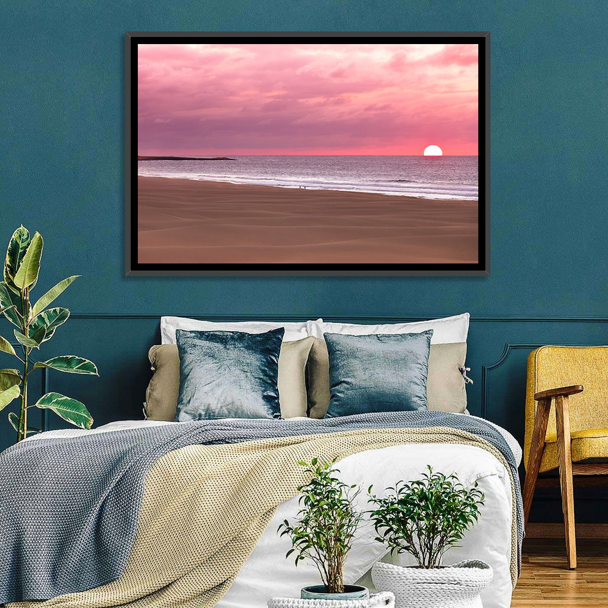 Boavista Sunset Beach Wall Art in a room, landscape
