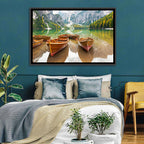 Rowboats on Lake Braies Wall Art