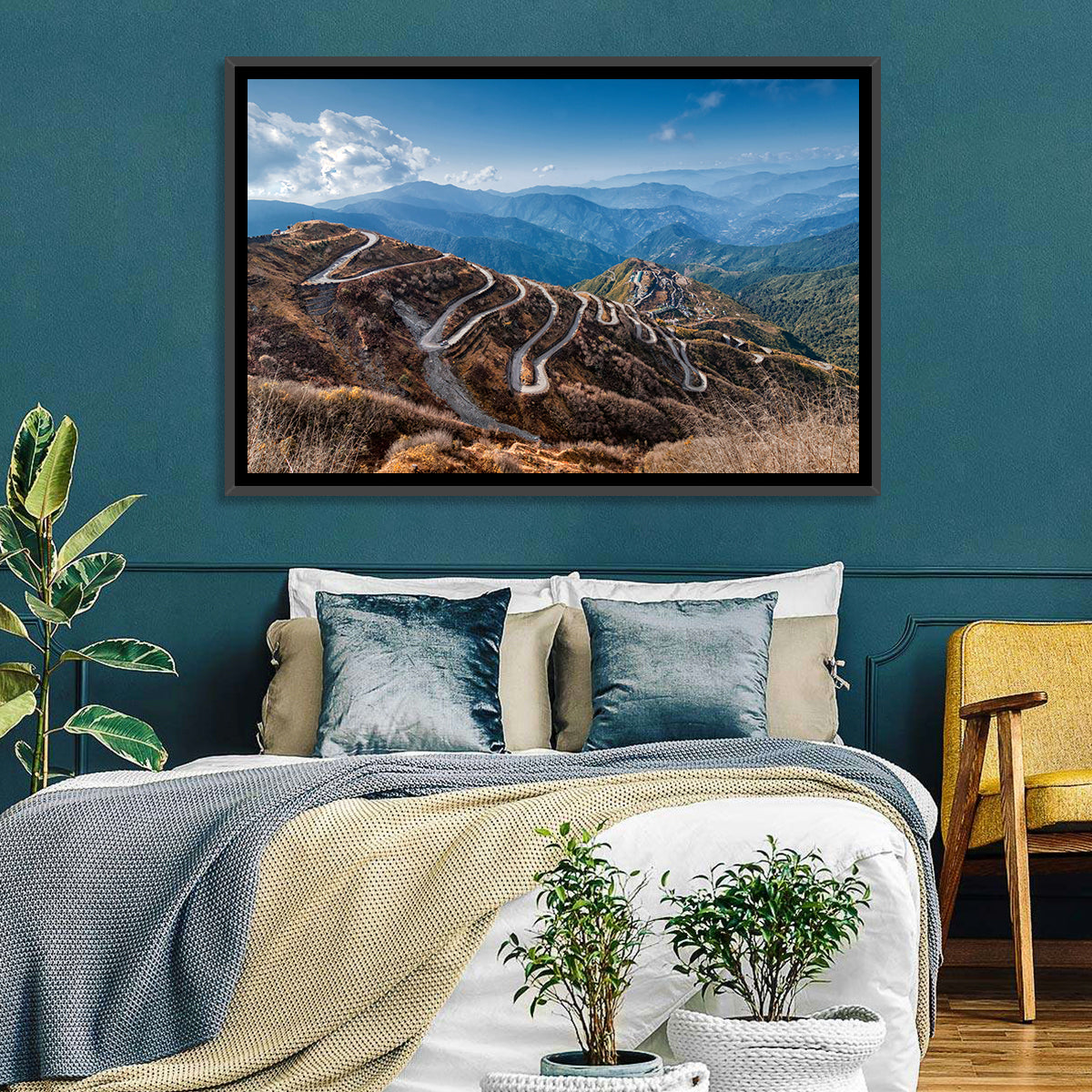 Zuluk Zig-zag Road, Sikkim Wall Art in a room, landscape