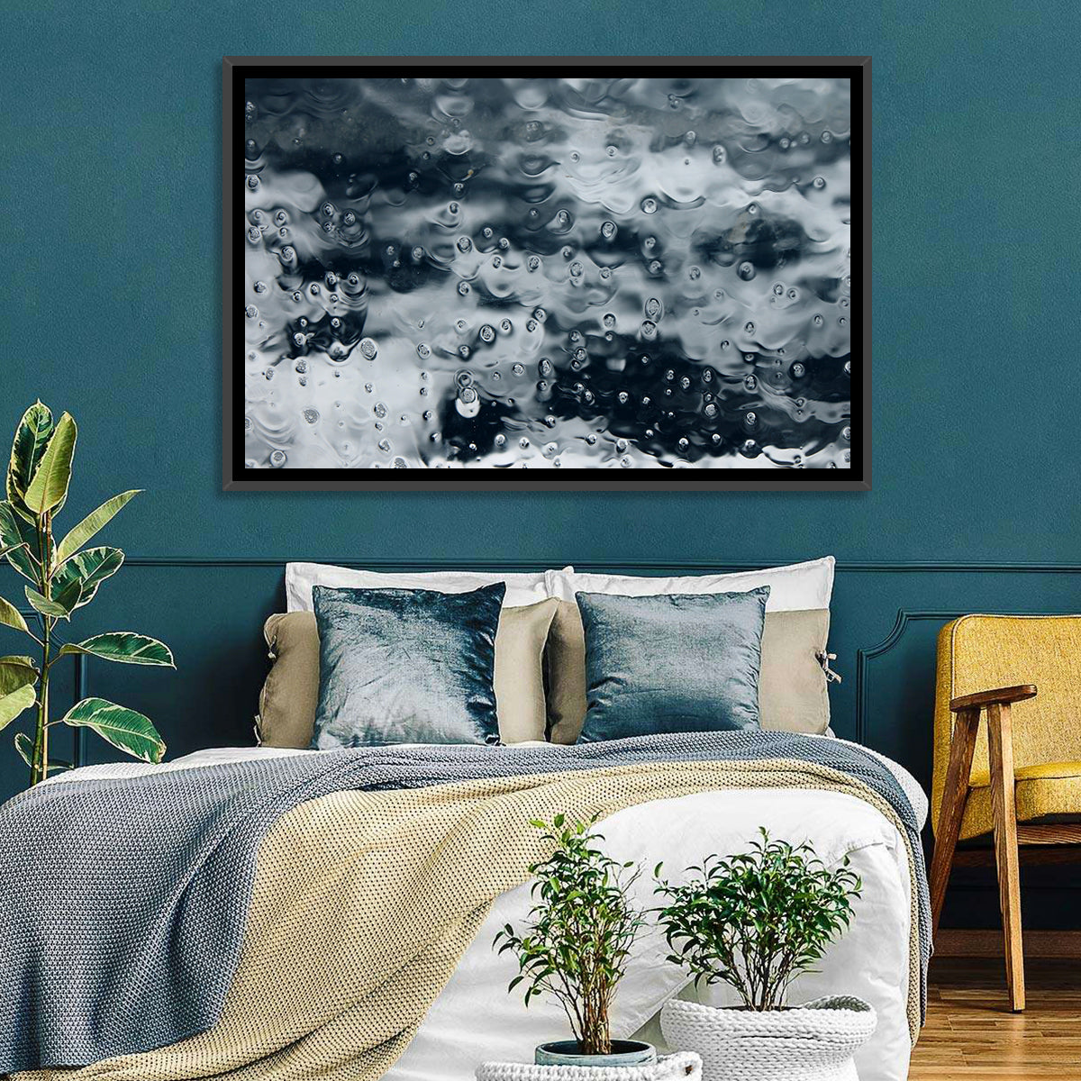 Sea of Teardrops in Ice Wall Art in a room, landscape