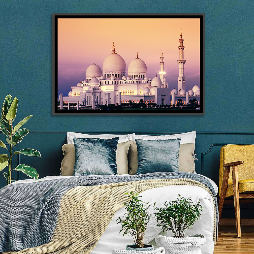 Sheikh Zayed Grand Mosque at Dusk Wall Art