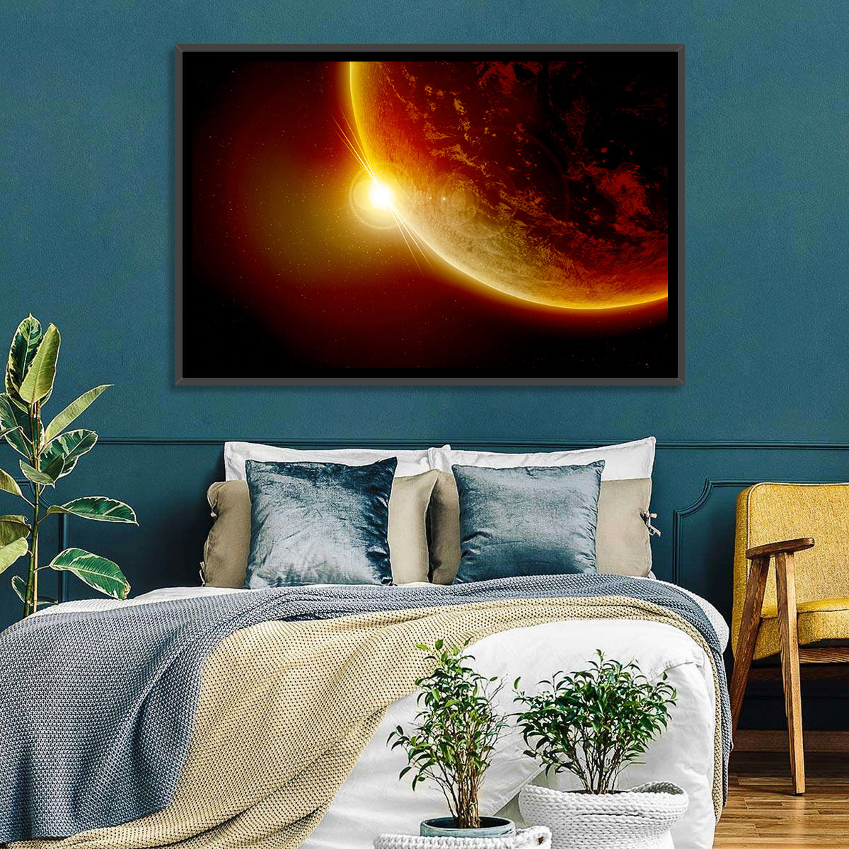 Red Planet Sunrise Limb Flare Wall Art