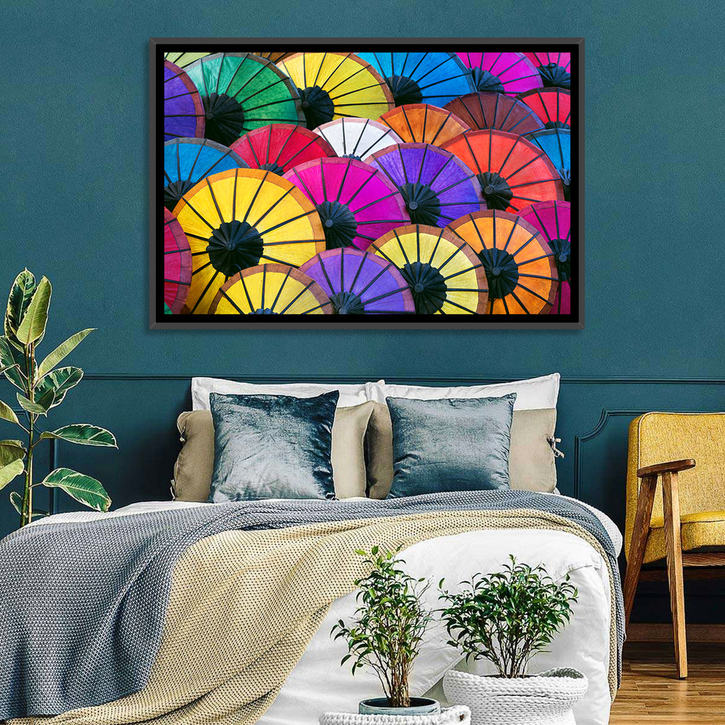 Vibrant Market Parasols Wall Art