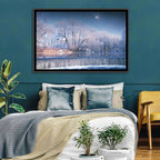 Starlit Winter Waterfall Wall Art