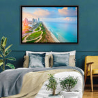 Netanya Coastline at Golden Hour Wall Art