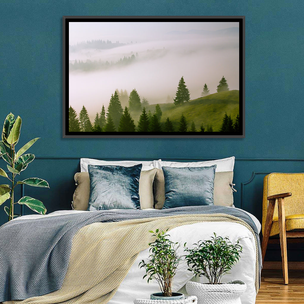 Summer Mist Over Green Hills Wall Art
