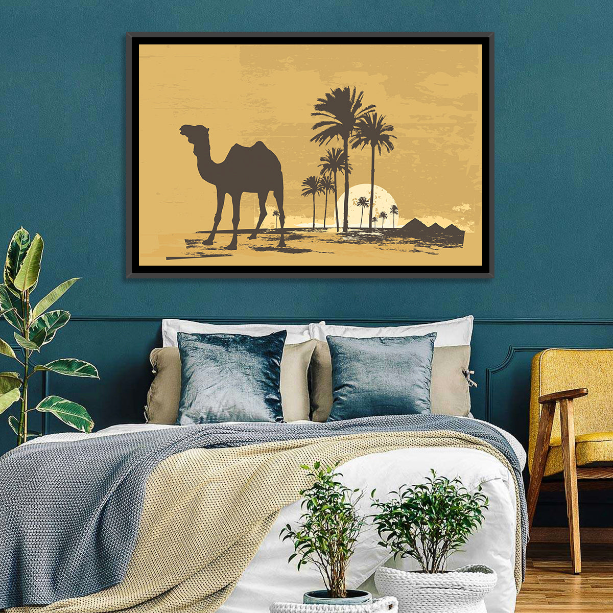 Giza Camel Silhouette Wall Art