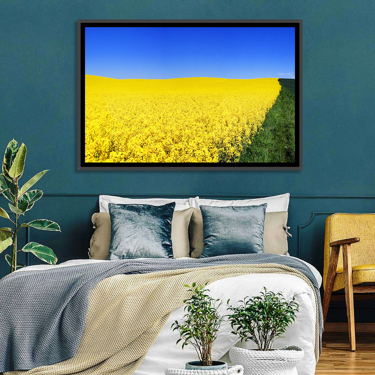 Sunlit Rapeseed Field Wall Art