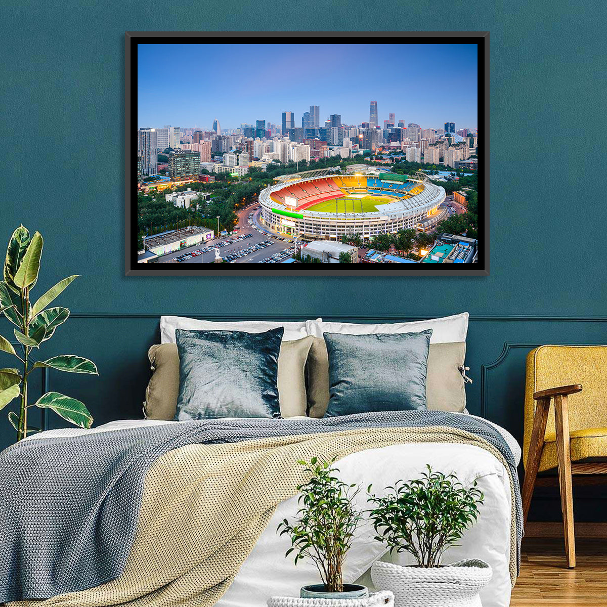 Workers' Stadium at Dusk, Beijing Skyline Wall Art