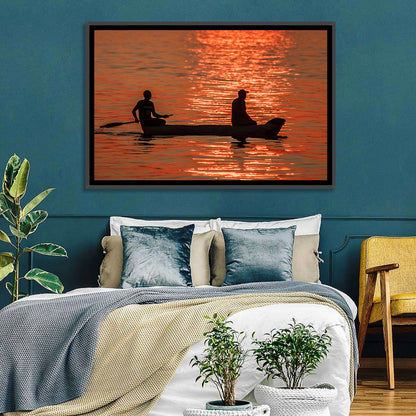 Sailing Boat at Sunset Wall Art