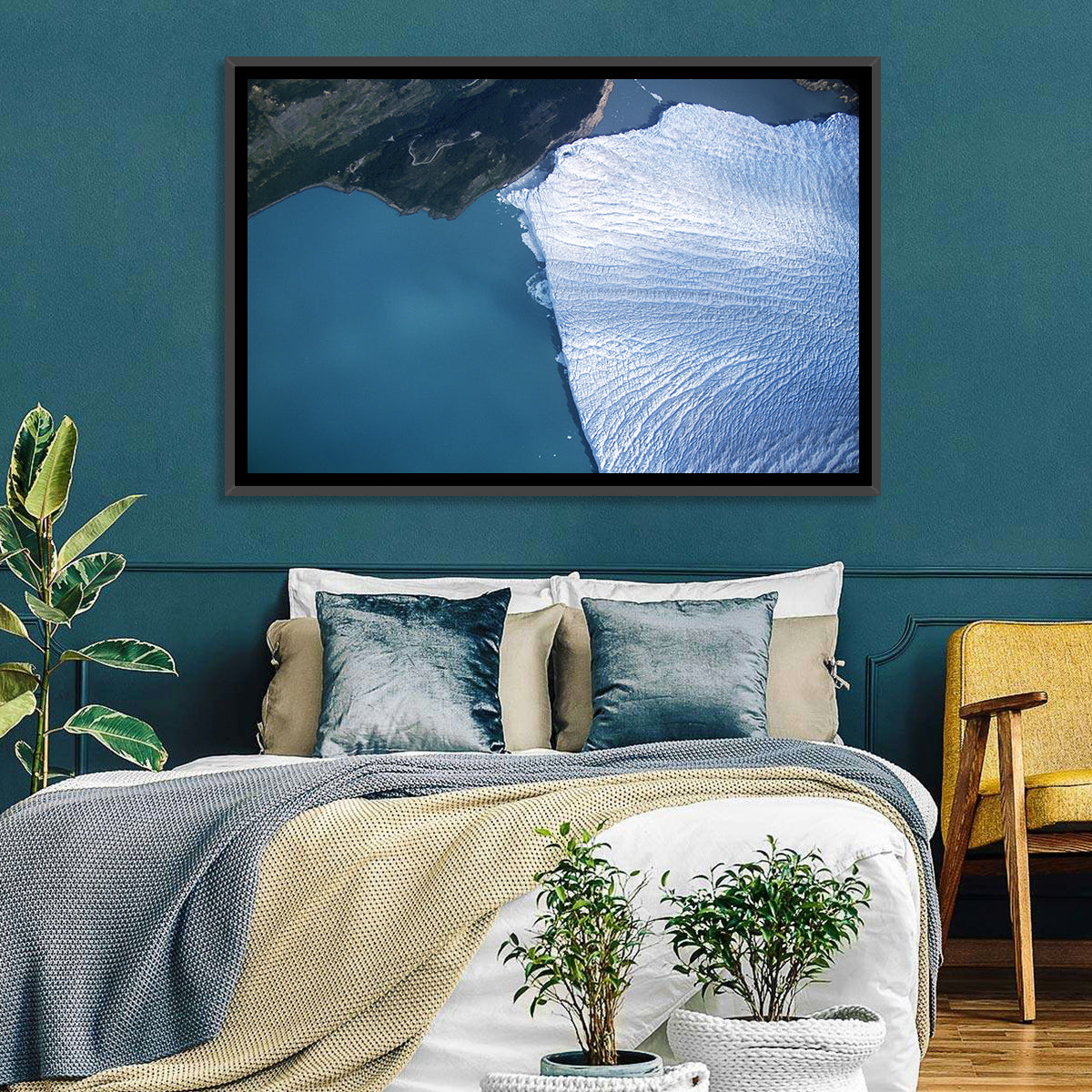 Perito Moreno Glacier Wall Art in a room, landscape