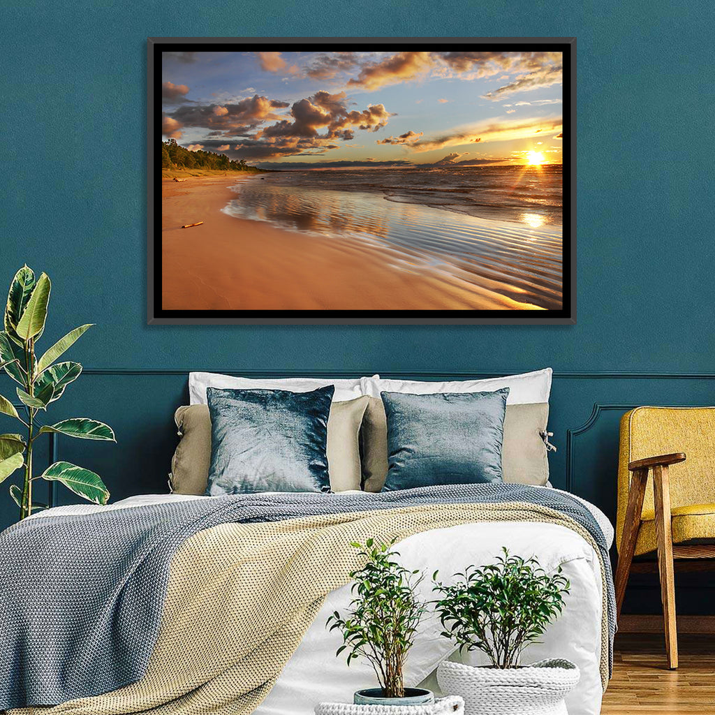 Lake Huron Sunset Beach Wall Art