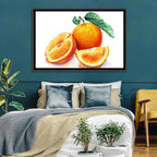 Watercolor Orange Still Life Wall Art