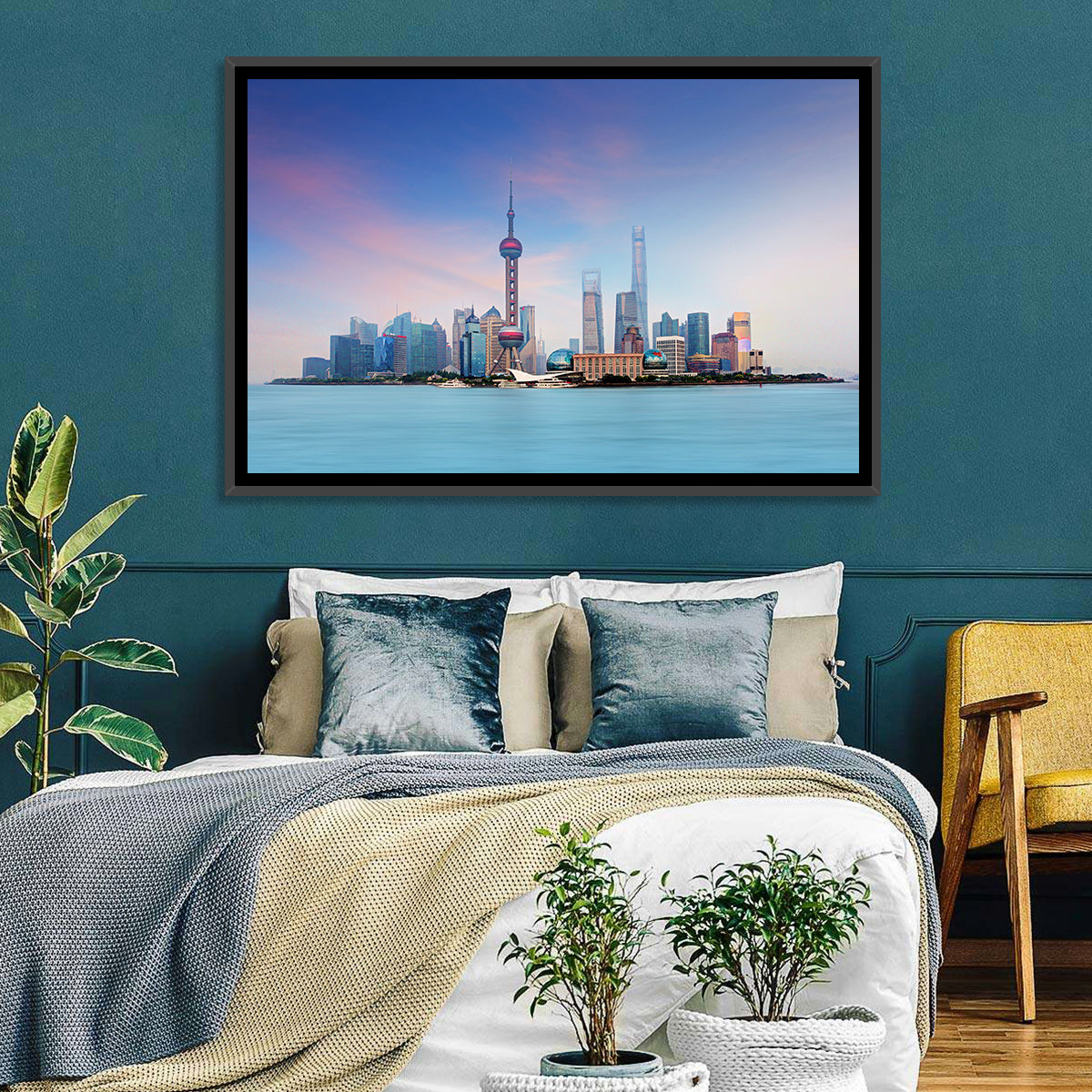 Shanghai Lujiazui Skyline Wall Art