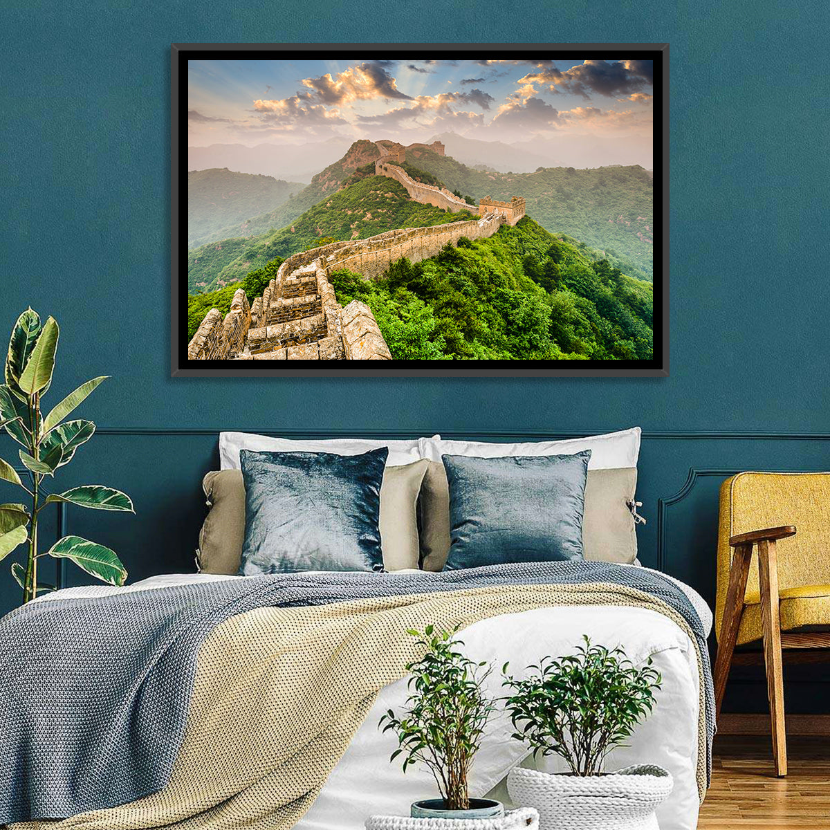 Great of China Wall Art in a room, landscape