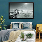 Burj Khalifa Rising Through Morning Fog Wall Art