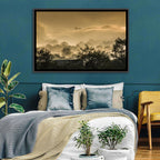 Bronze Morning Mist Over Hills Wall Art