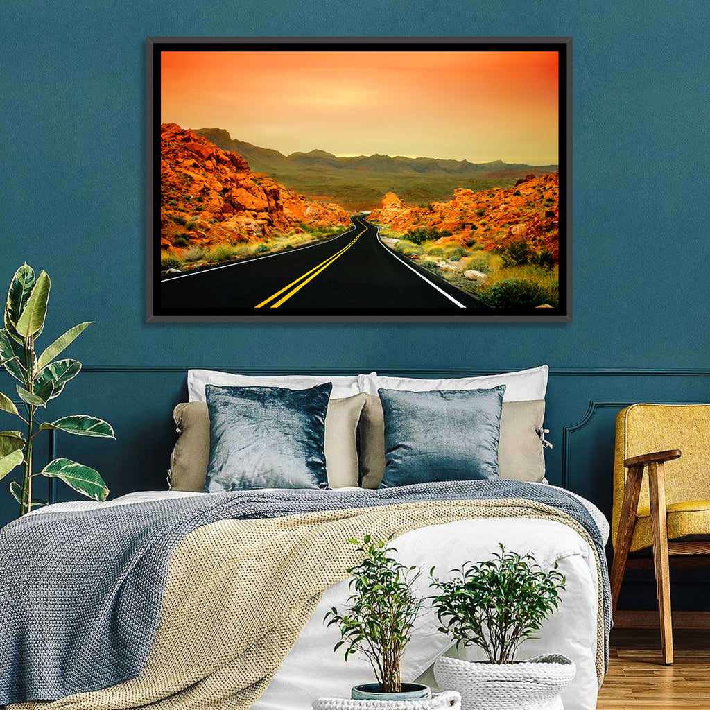 Valley of Fire Ii Road at Sunset Wall Art