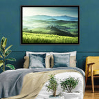 Misty Rolling Hills with Cypresses Wall Art