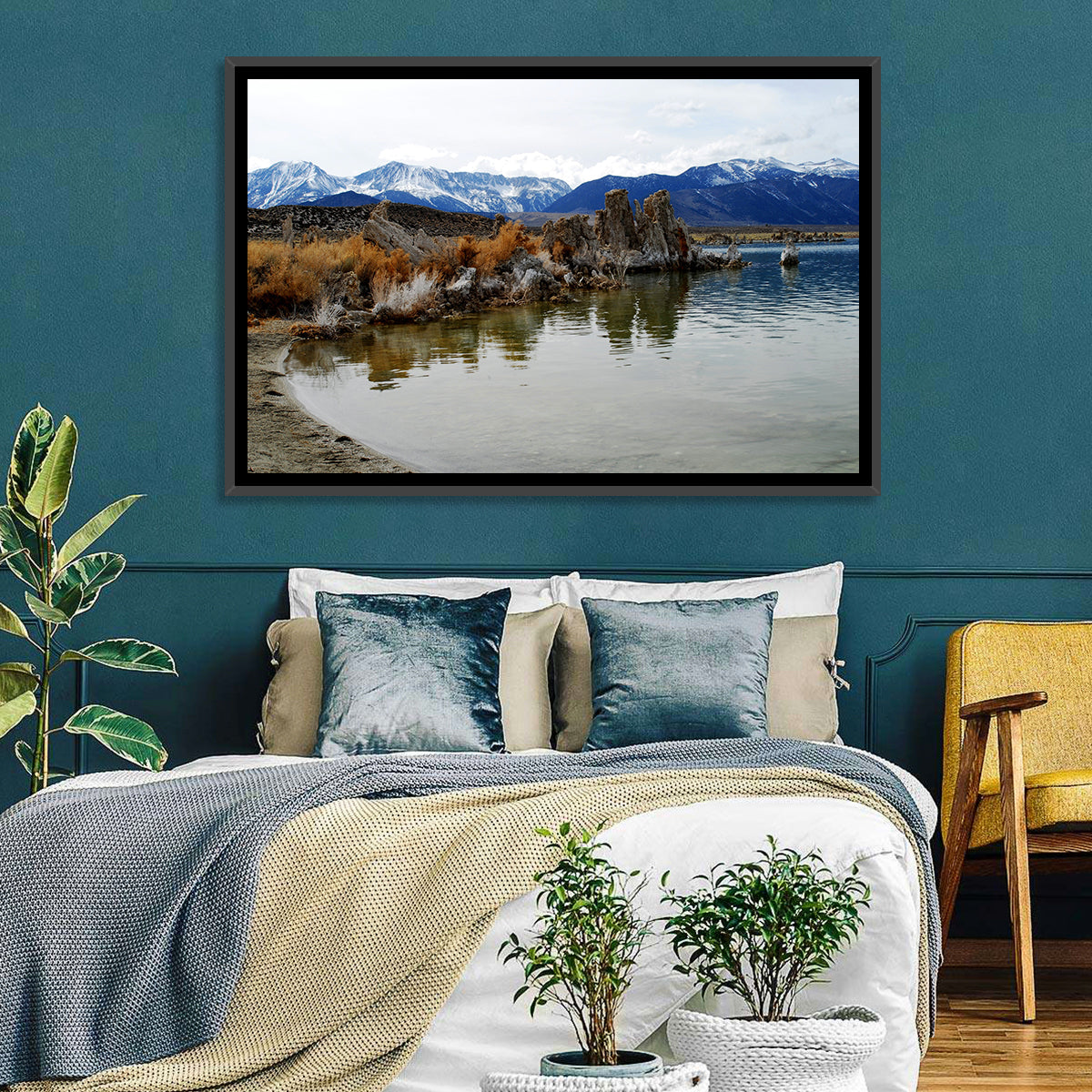 Mono Lake Tufa Towers with Mount Whitney Wall Art in a room, landscape