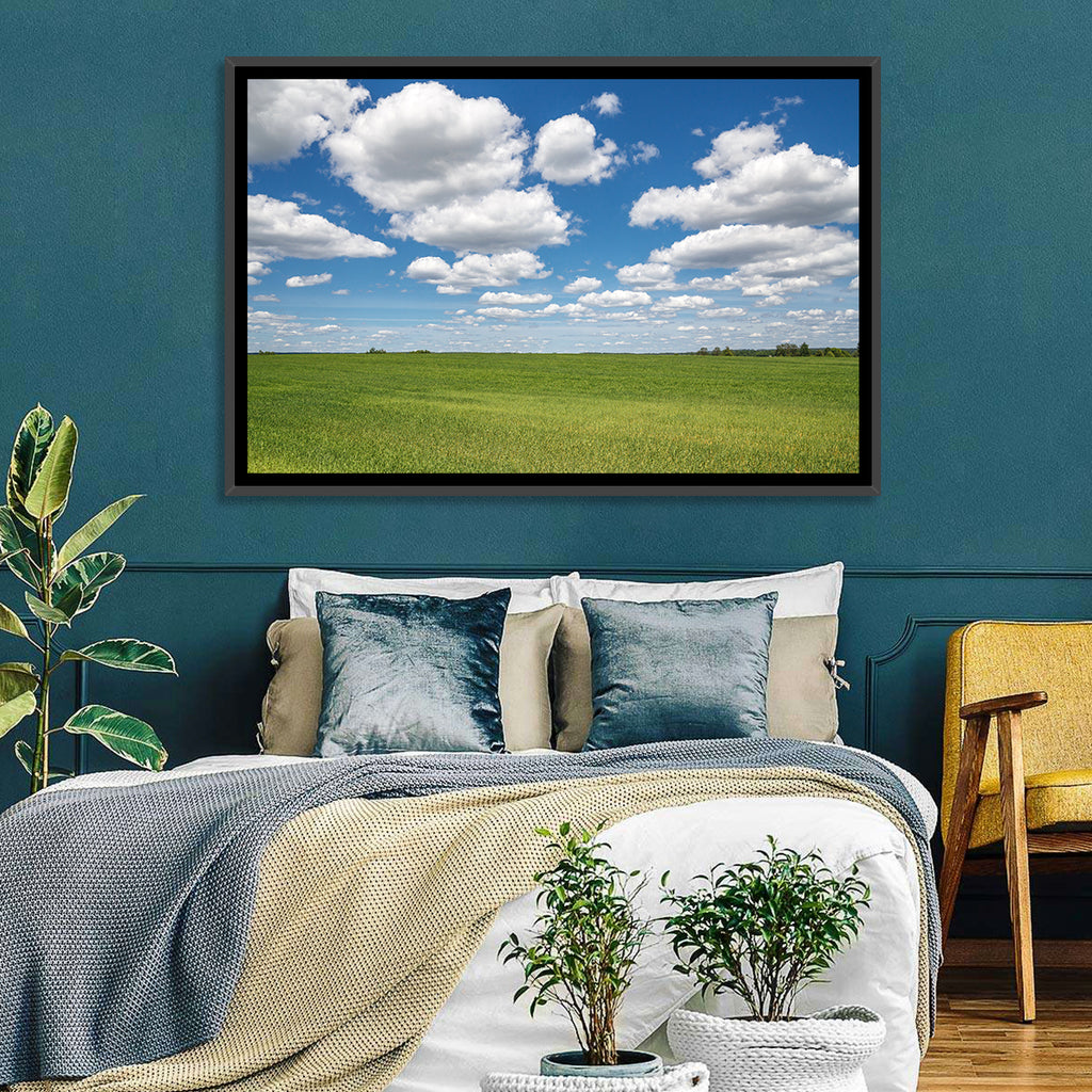Cloud Filled Sky Over Meadow Wall Art