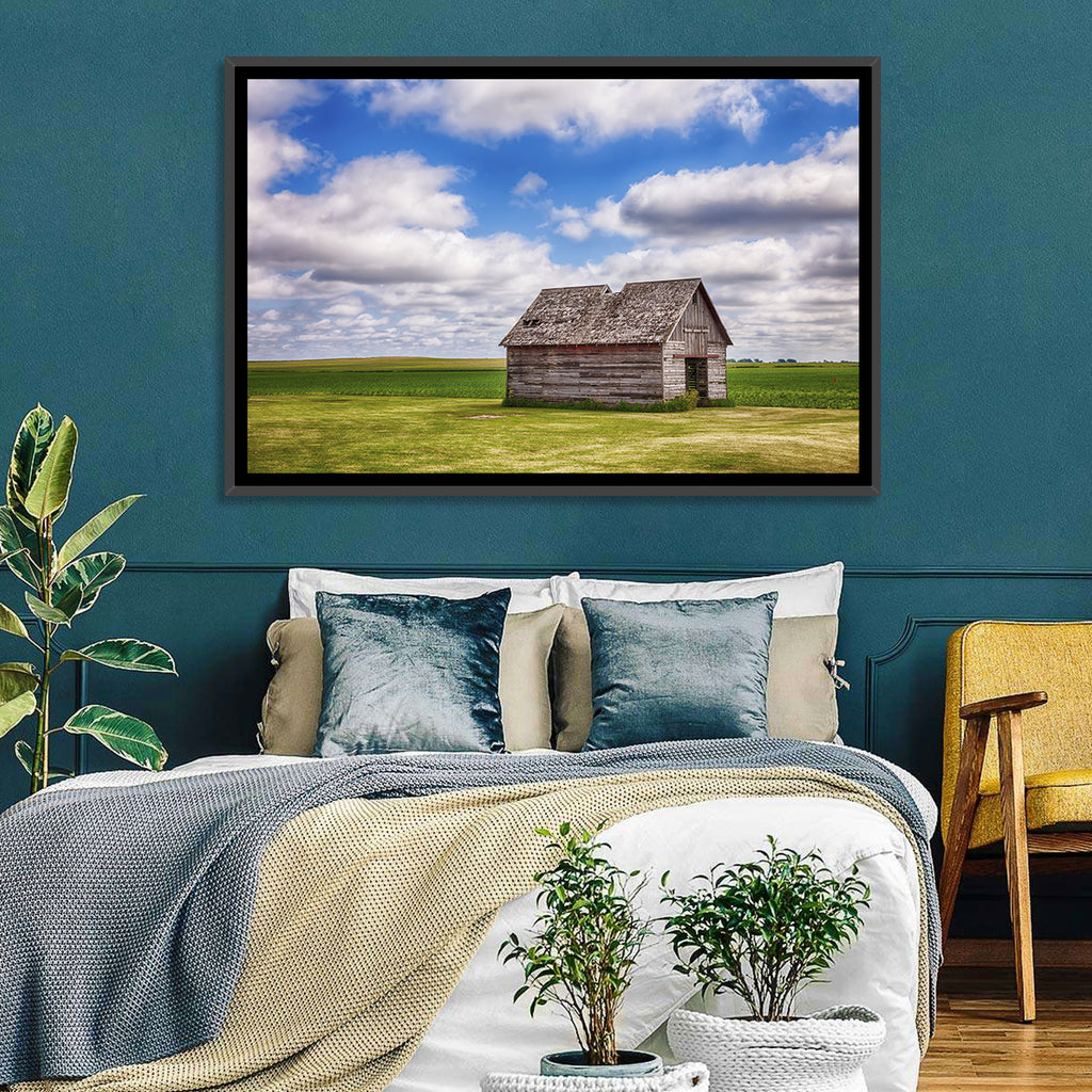 Old Farm Shed in Field Wall Art
