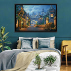 Victorian London Cobblestone Street Wall Art
