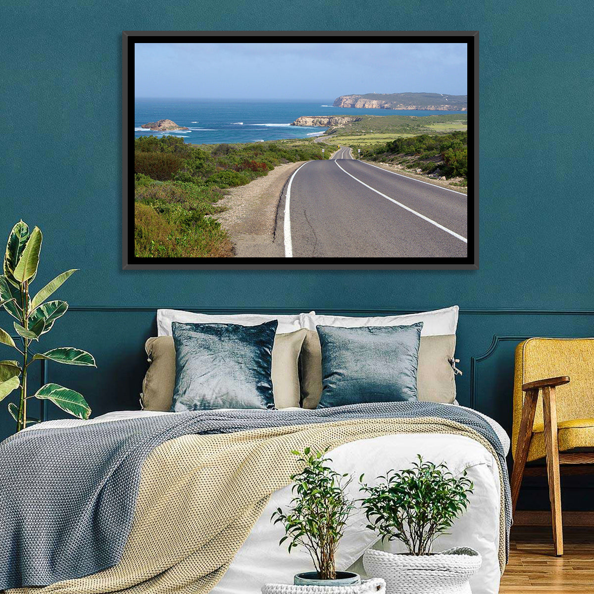 Inneston Coastal Road Wall Art in a room, landscape