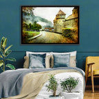 Autumn Approach to Chillon Castle Wall Art