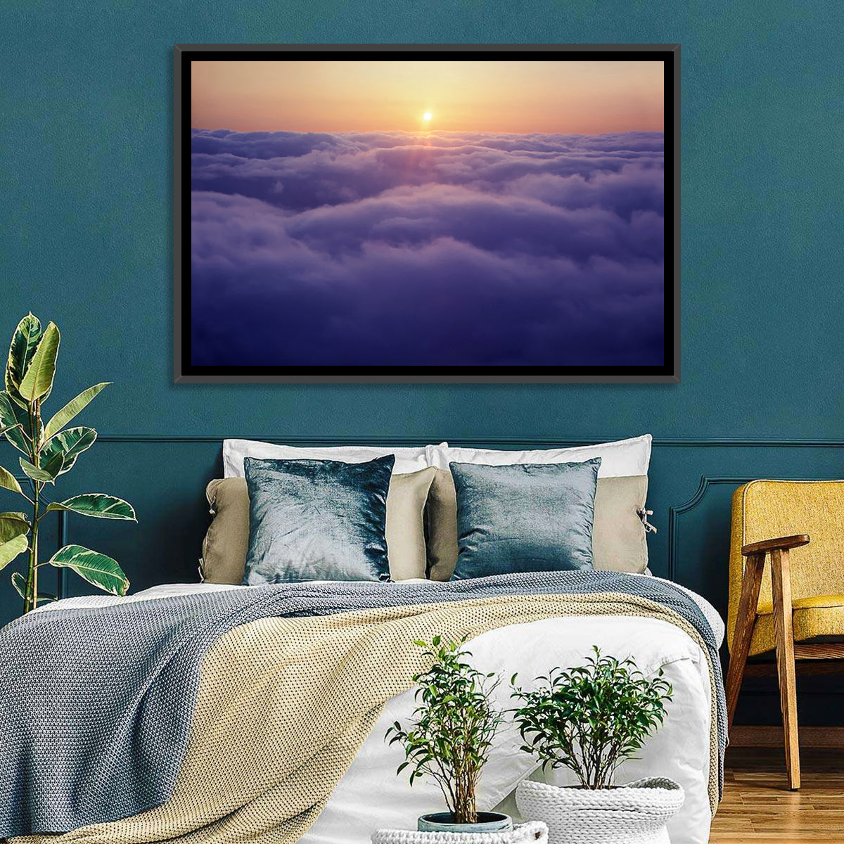 Sunset Above Clouds Wall Art