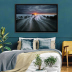 Barrika Beach Dusk Wall Art