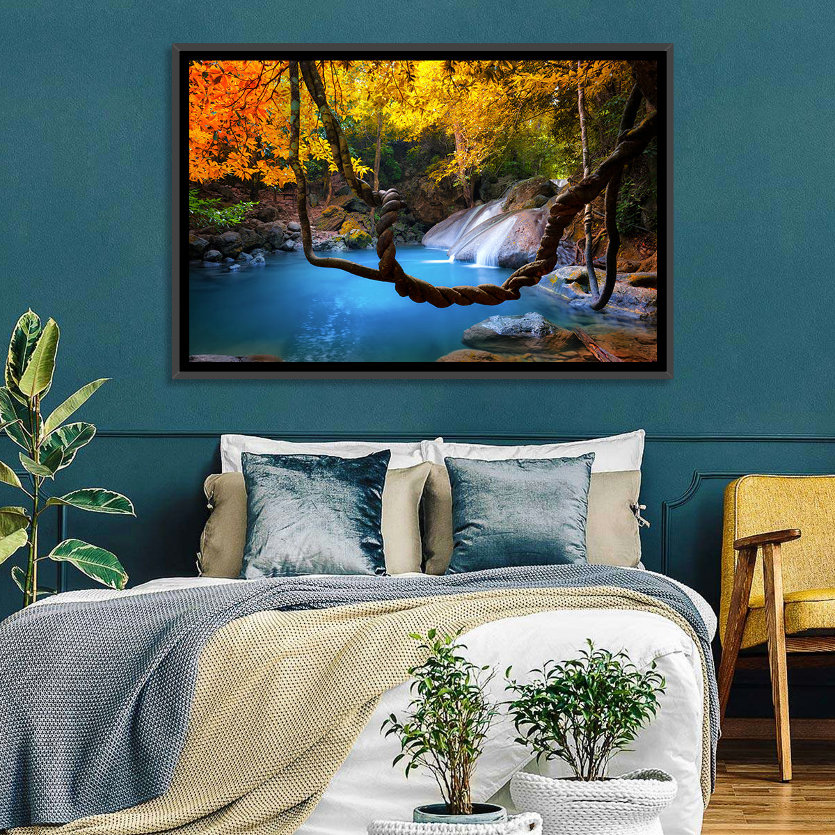 Erawan Waterfall Pool, Kanchanaburi Wall Art in a room, landscape
